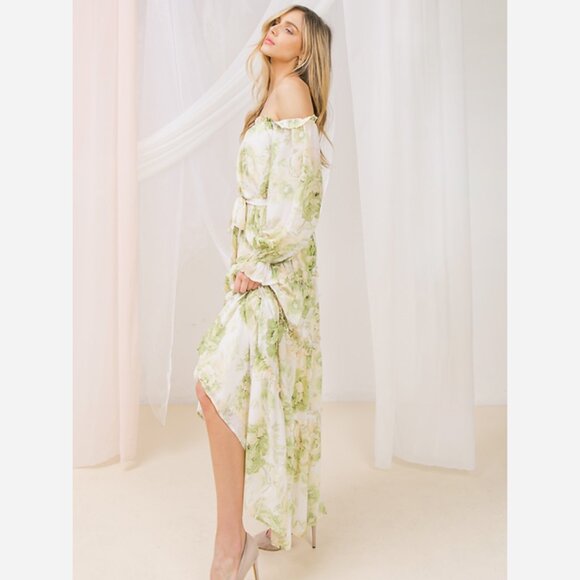 Floral Off Shoulder Maxi Dress - Picture 4 of 11